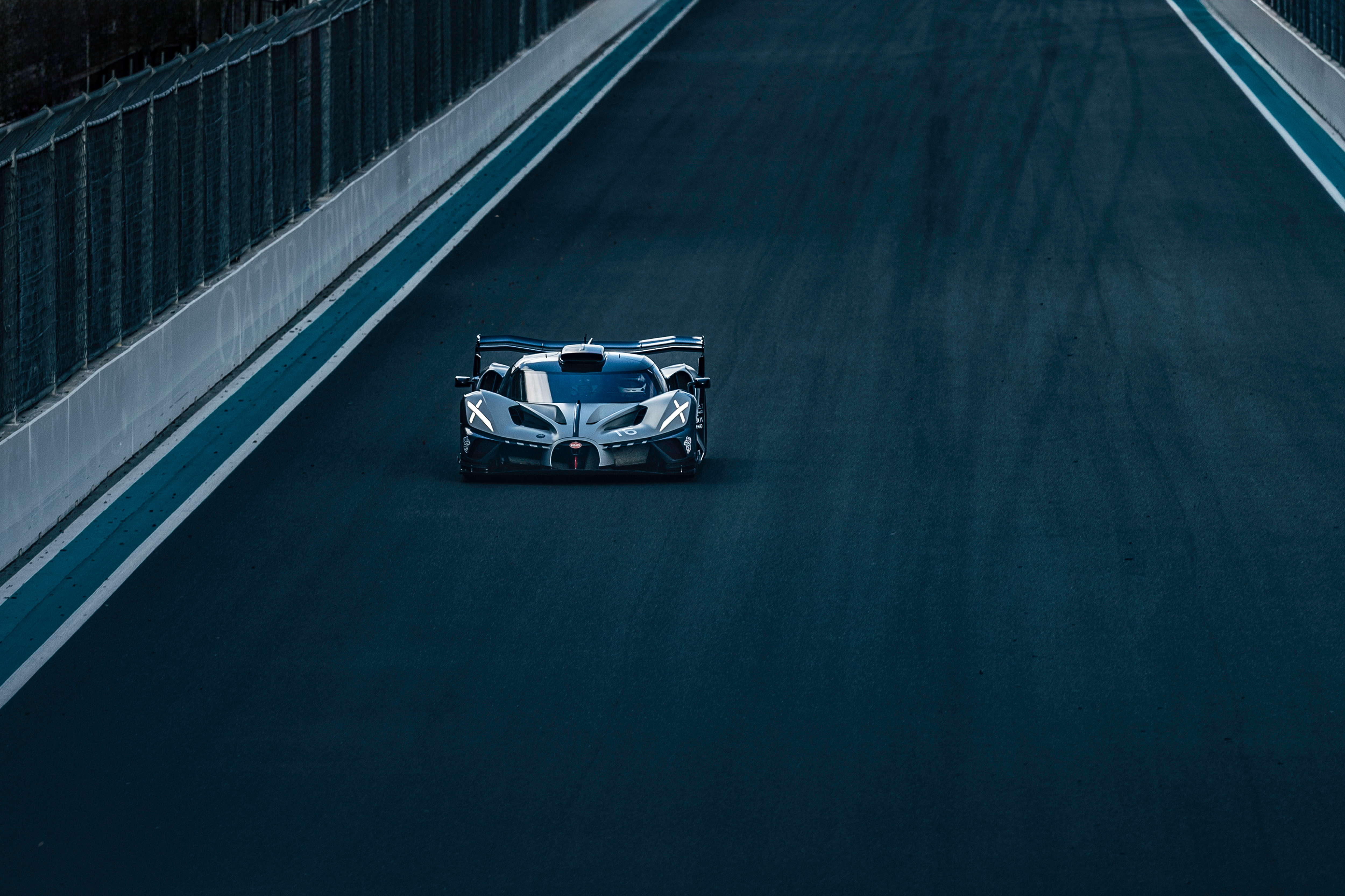 The Bugatti Bolide at the Miami International Autodrome.